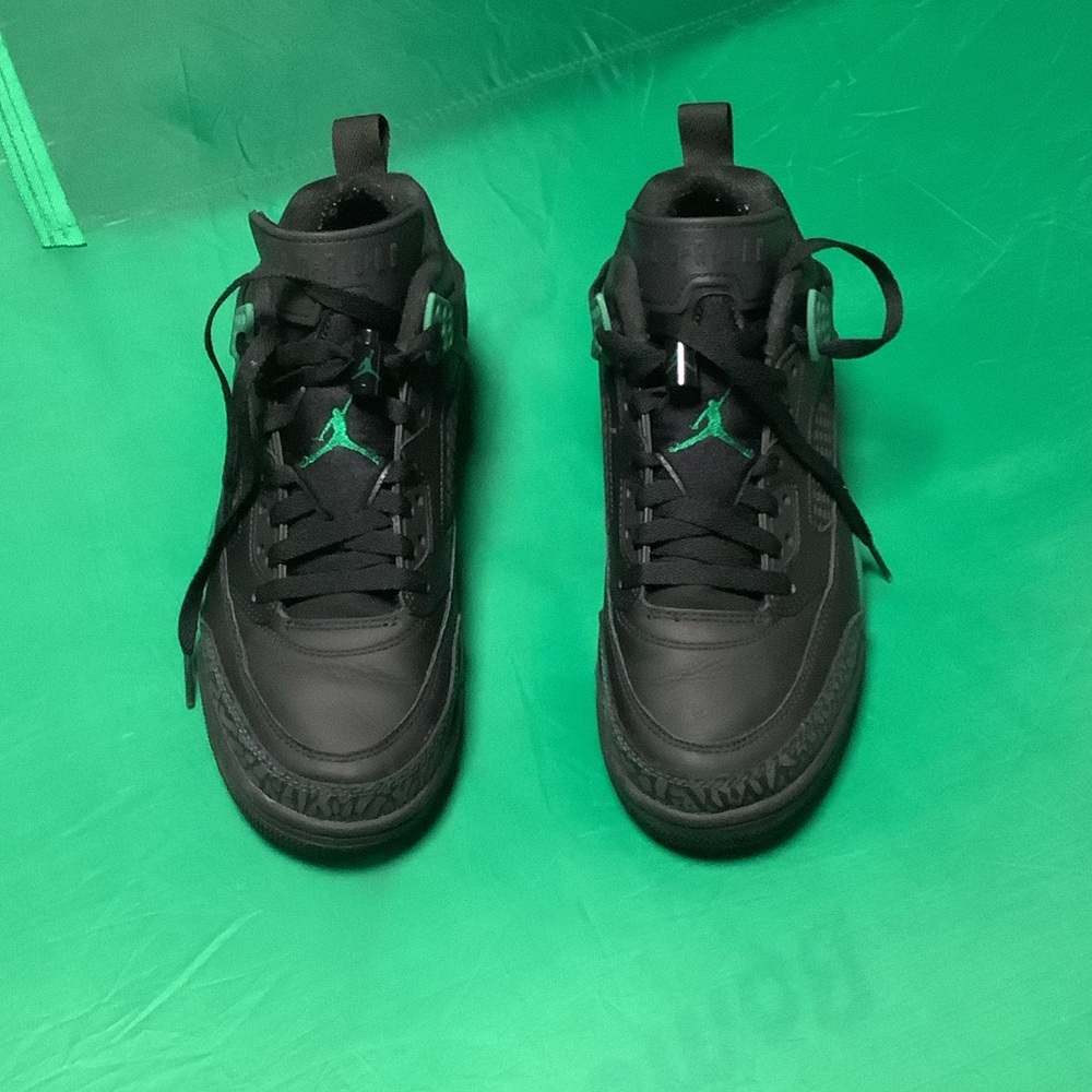 Nike Black Sneakers with Green Accents